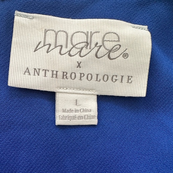Anthropologie Mare Mare Dress Womens Large Cut Out Shift Cobalt - Picture 2 of 8